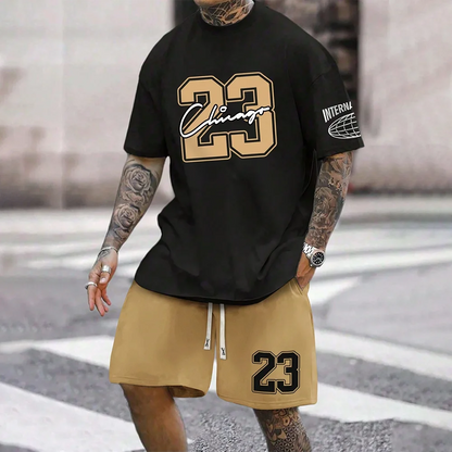 Loose digital print quick drying men's set