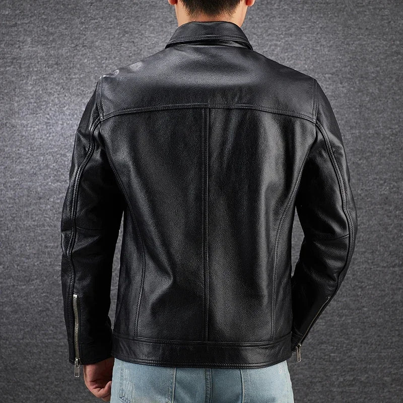 Fashion genuine leather jacket