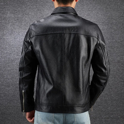Fashion genuine leather jacket