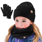 Thermal Warm Soft Winter Hat Scarf Gloves Set