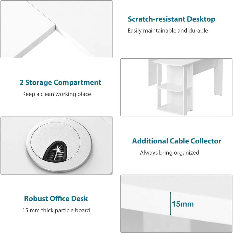 L-Shaped Computer Corner Desk