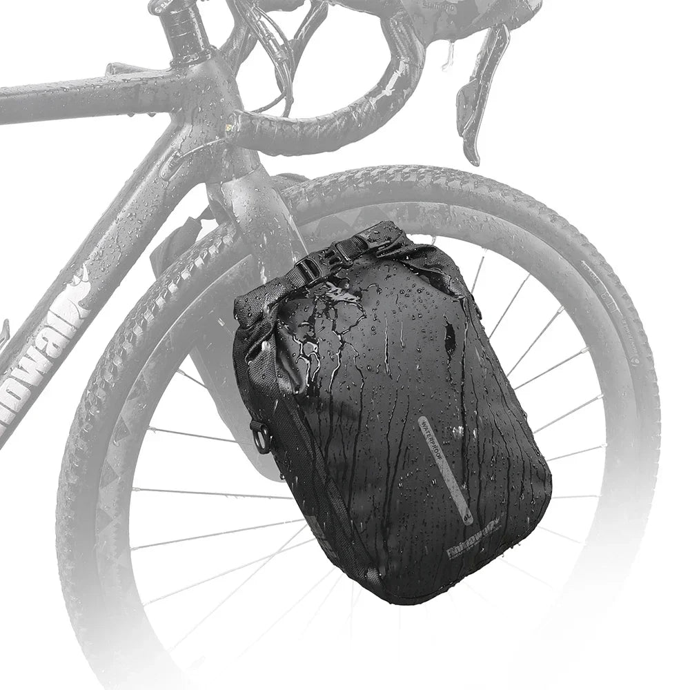 Waterproof quick release bike front fork bag