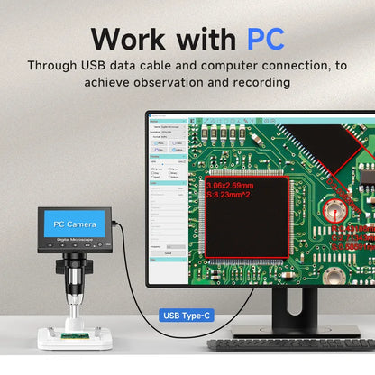 Digital microscope with 4.3 inch