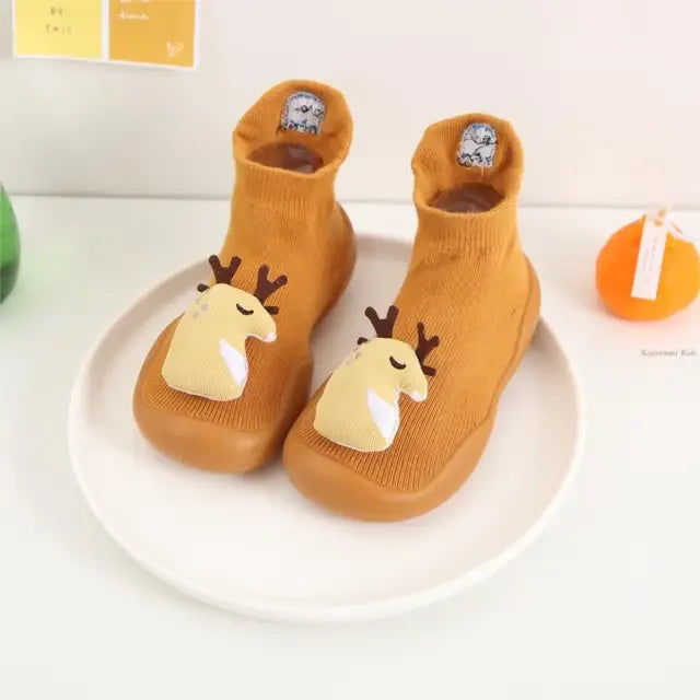 Anti-slip velvet knit winter kid's boots