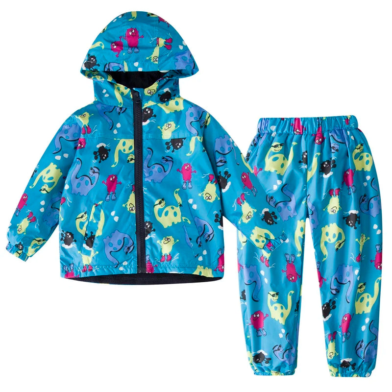 Unicorn Raincoat Jacket + Pants Set for Kids