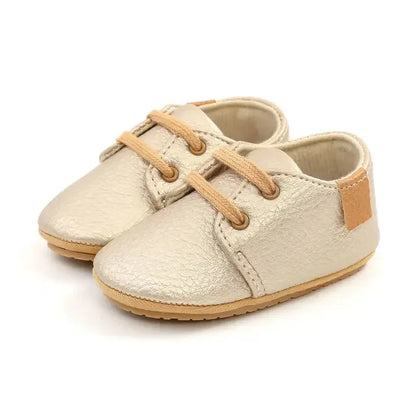 Solid leather non-slip sole baby shoes