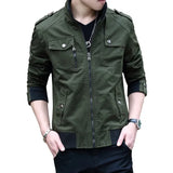Fashion Stand Collar Cargo Jacket Coat
