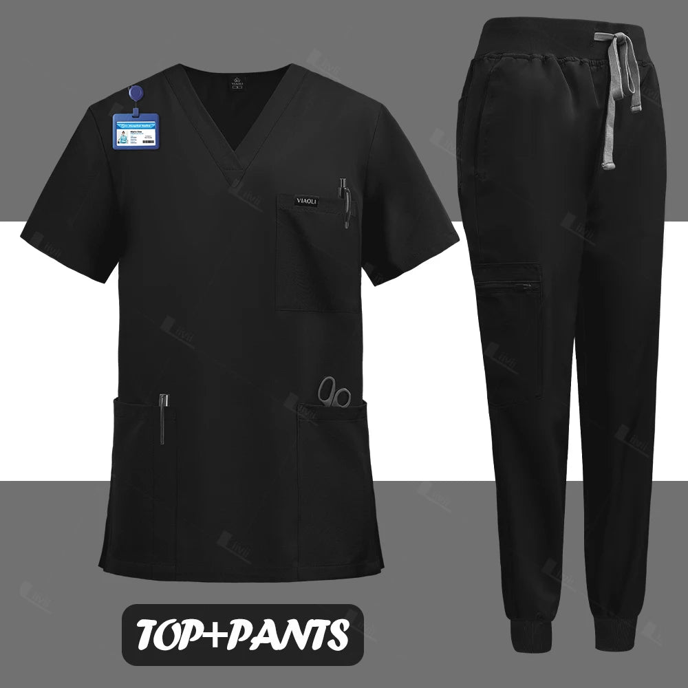 Surgical nurse uniform medical scrubs set