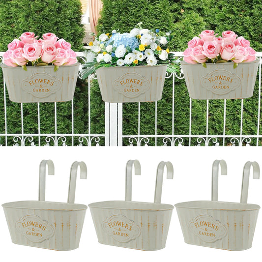 Hanging flower pot metal iron wall planter