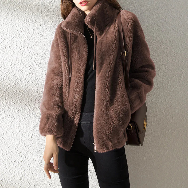 Winter double coral fleece warm coat