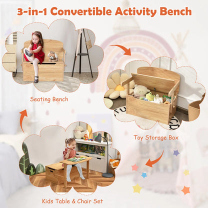 Activity 3-in-1 desk and chair set with toy storage