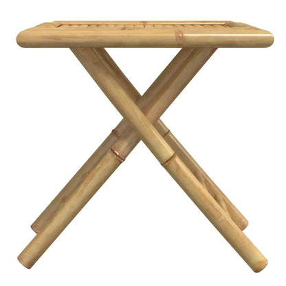 Portable folding bamboo garden table