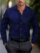 Comfortable Striped Soft Lapel Shirt