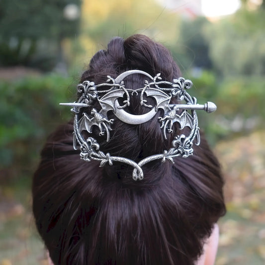 Retro Vampire Bat Halloween Hairpin