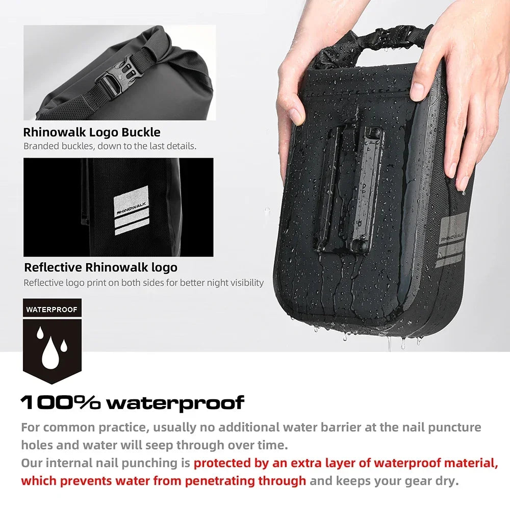 Waterproof quick release bike front fork bag