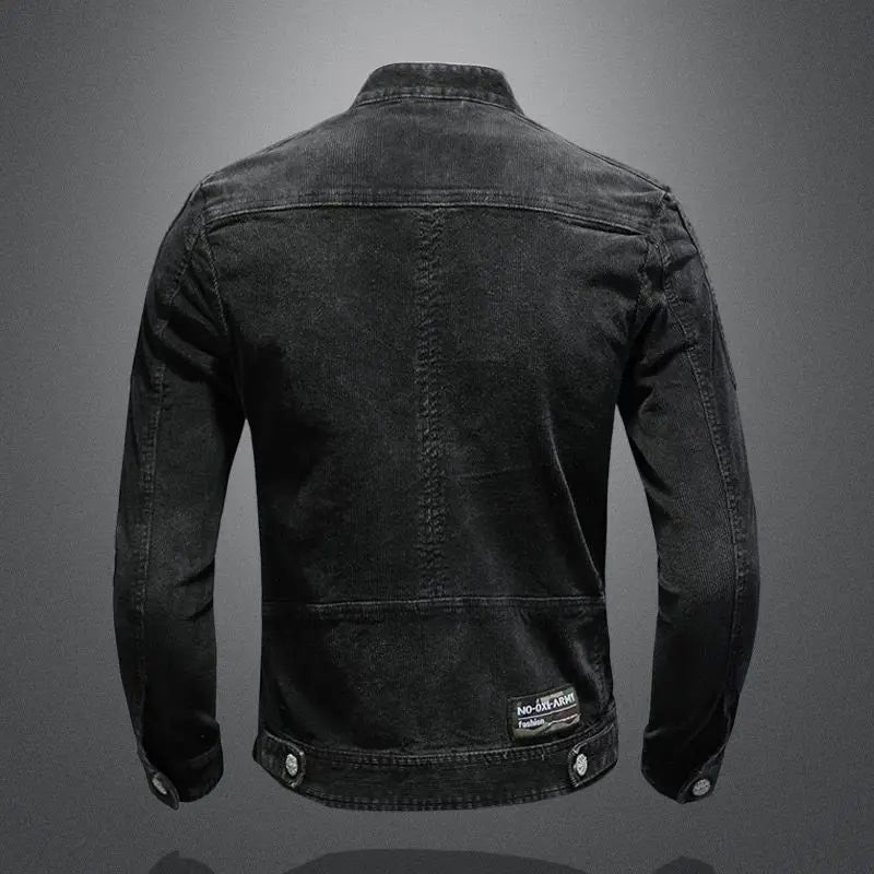 Loose casual stand collar zipper jacket