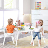 Kid's Round Wooden Activity Table & Chair Set