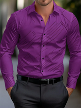 Comfortable Striped Soft Lapel Shirt