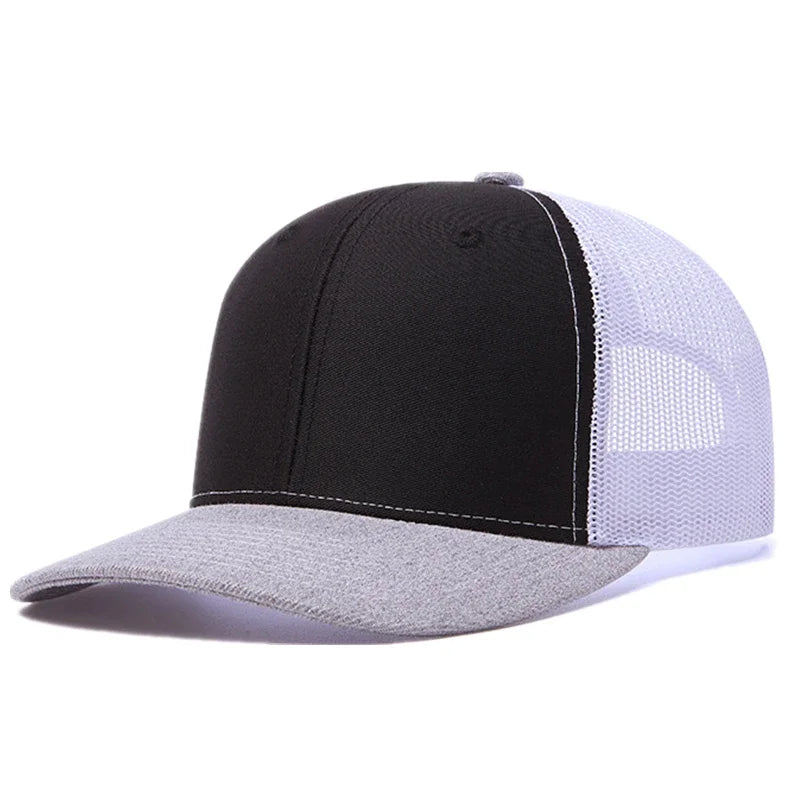 Breathable curved brim style trucker cap
