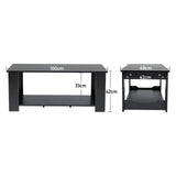 Simple Wooden 2 Tier Coffee Table