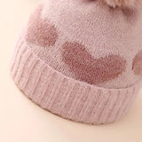 Toddler's Winter Warm Soft Bobble Pom Knitted Hat
