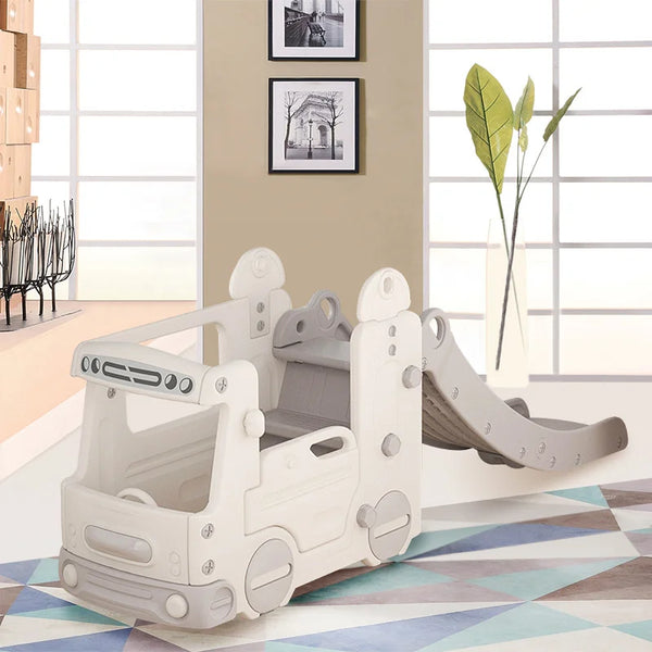 Kid's Home Functional Slide with Bus