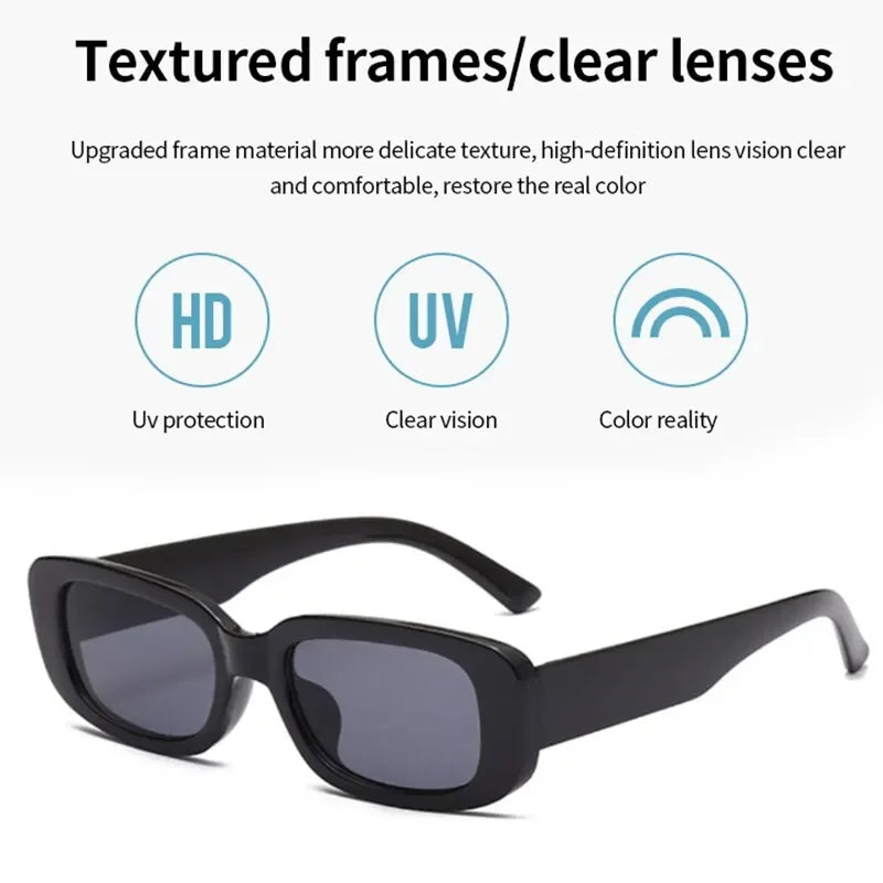 Trendy retro small square sunglasses