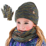 Thermal Warm Soft Winter Hat Scarf Gloves Set
