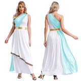 One Shoulder Chiffon Overlay Vintage Dress