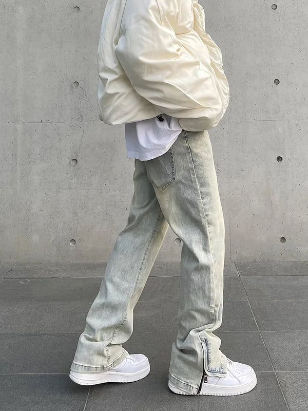 Vintage Wash Distressed Men's Jeans