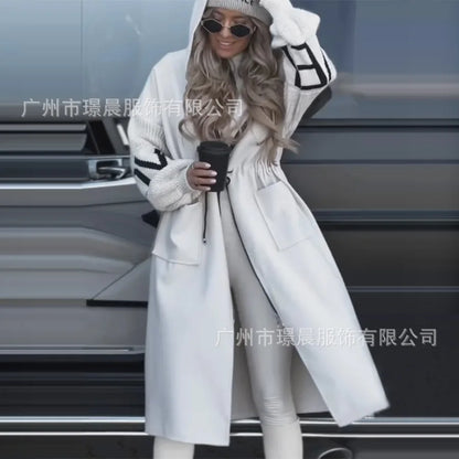 Casual patchwork long coat