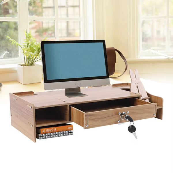 Multifunction Monitor Stand with Phone Holder Desk Organizer
