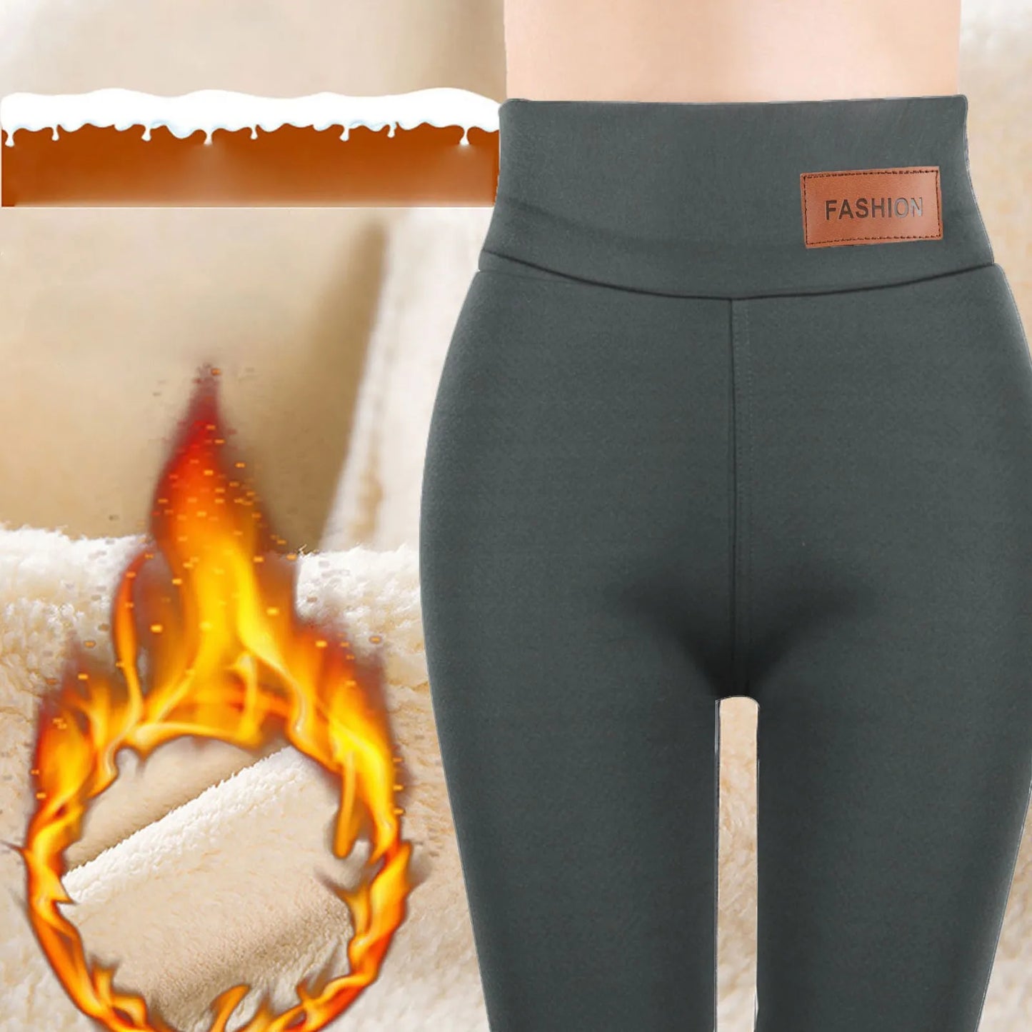 Warm cotton wadded leggings