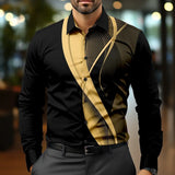 Men's 3d Printed Business Shirt