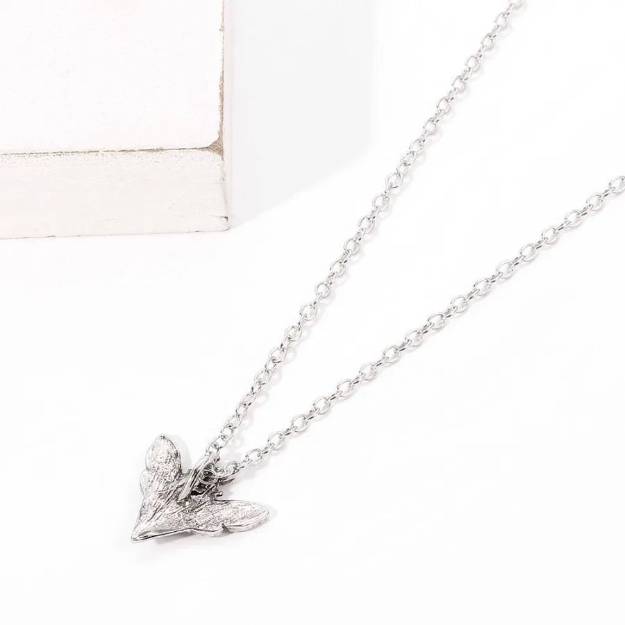 Vintage Metal Angel Insect Necklace