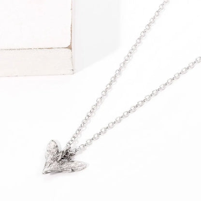 Vintage Metal Angel Insect Necklace