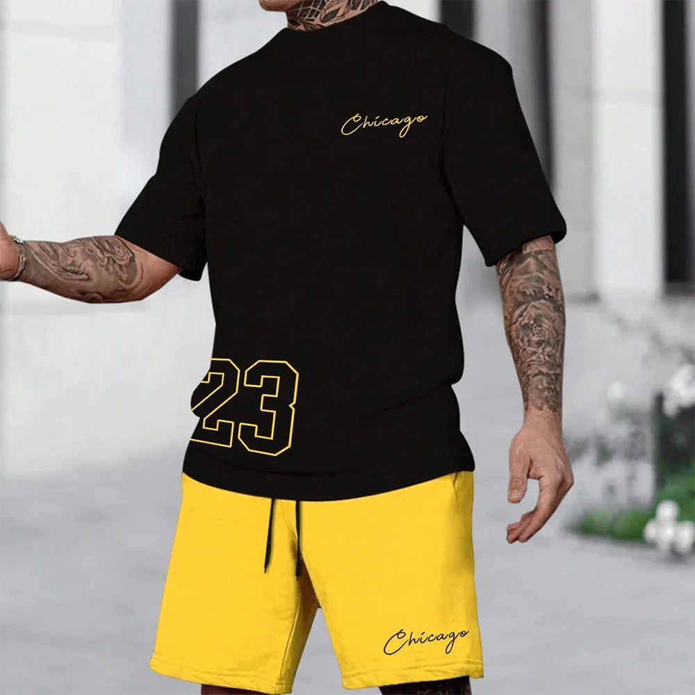 Loose digital print quick drying men's set