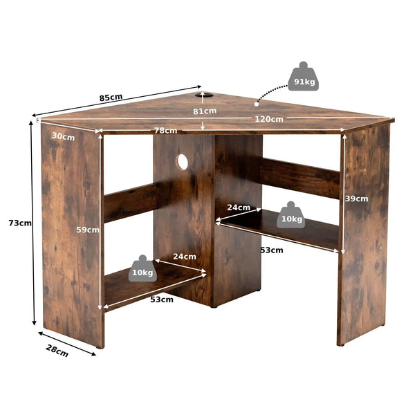 90° Corner Computer Table