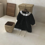 Lace Cotton Long Sleeve Princess Dress
