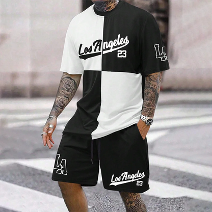 Loose digital print quick drying men's set