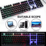 Mechanical LED Wired USB Gaming Keyboard Mouse Pad