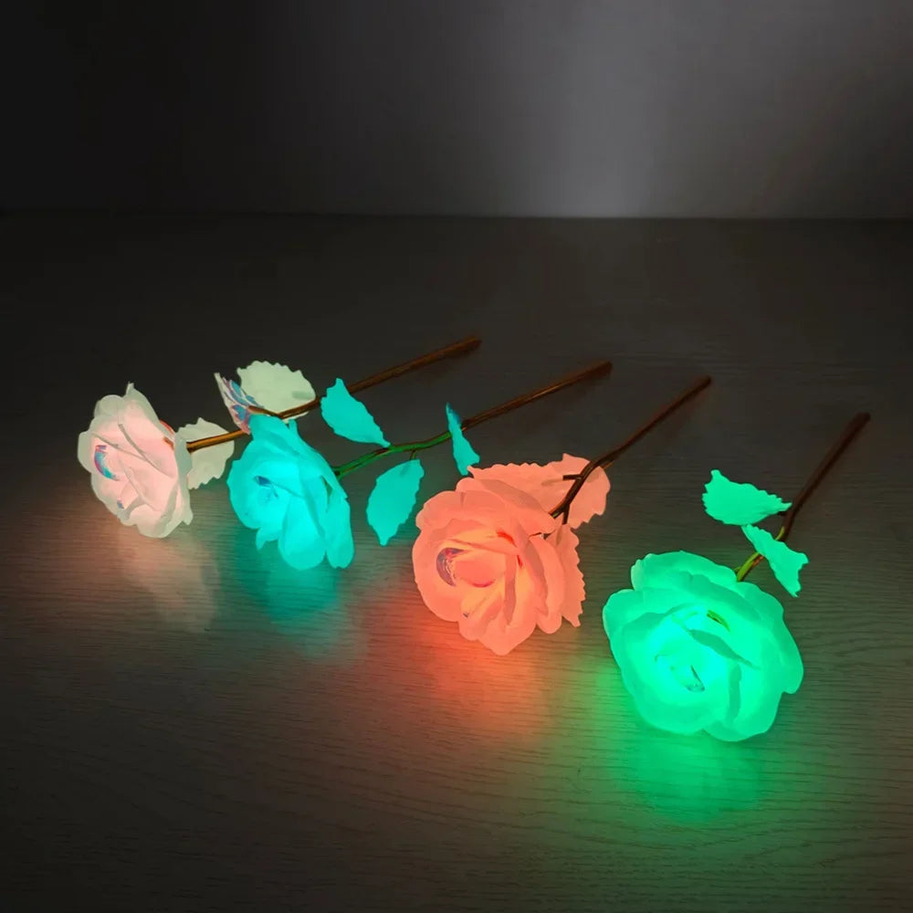 Luminous rose flower