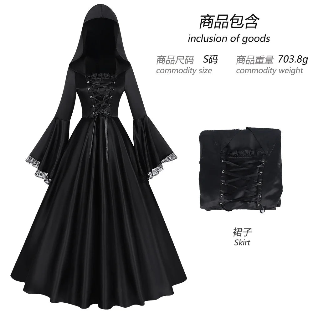 Halloween Gothic Hooded Dress