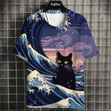 Animal Print Casual T-Shirt - Stylish Loose Tee | East R Us