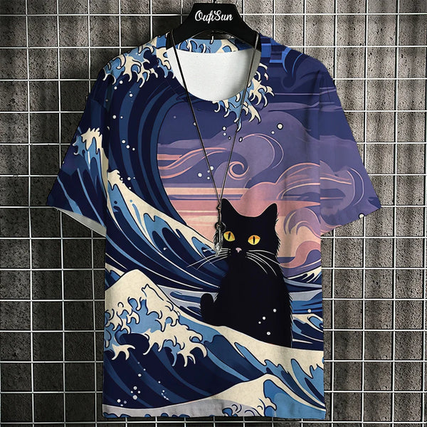 Animal Print Casual T-Shirt - Stylish Loose Tee | East R Us