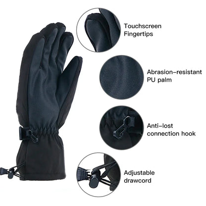 Water-resistant winter warm touchscreen gloves