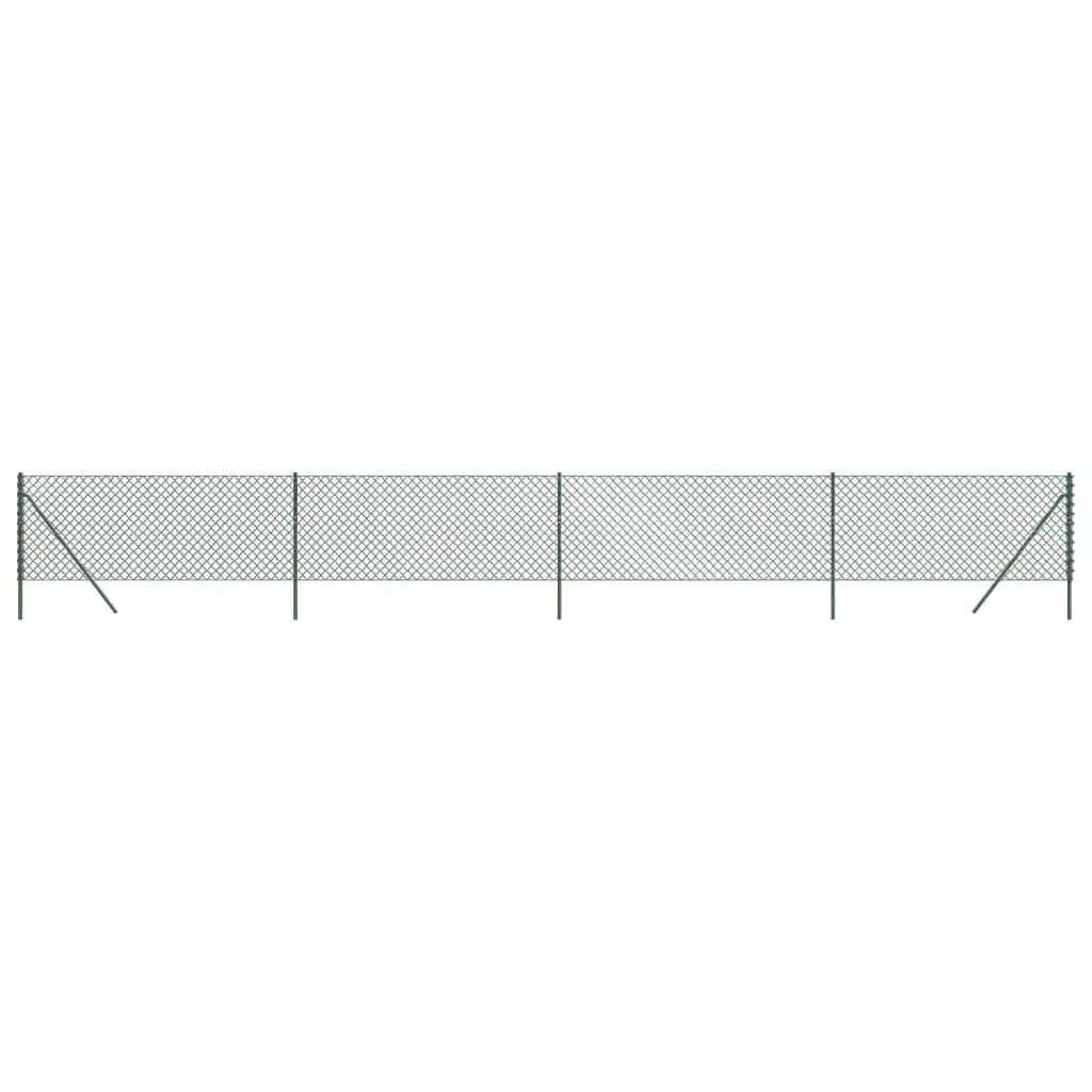 Durable 0.8x10m green chain link fence for garden