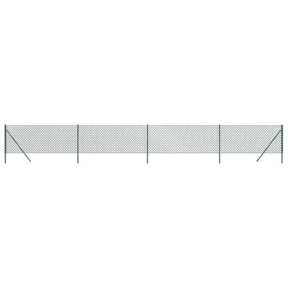 Durable 0.8x10m green chain link fence for garden