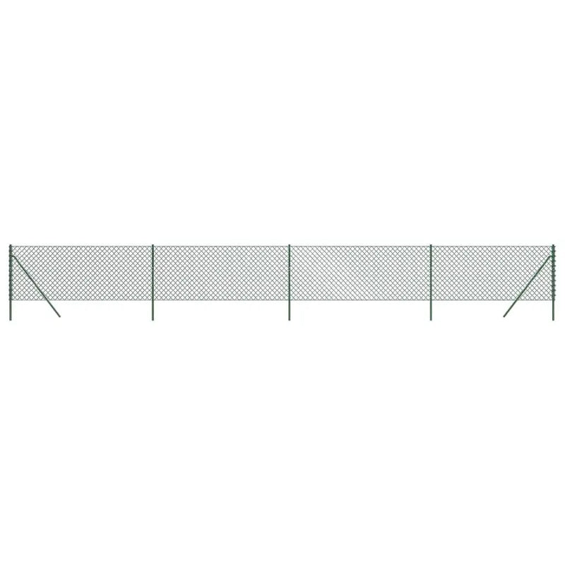 Durable 0.8x10m Green Chain Link Fence for Garden