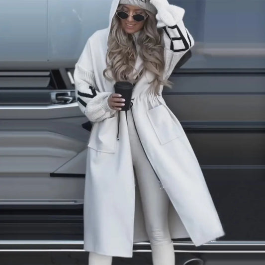 Casual patchwork long coat